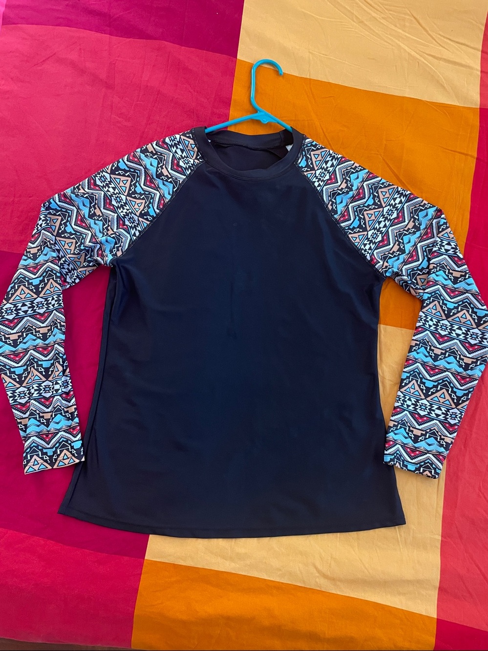 Lycra spf protection Long-Sleeve Short Stretchy Patterned Sleeves Women’s Large